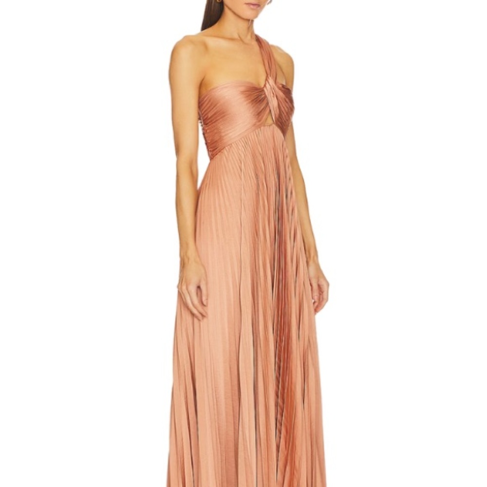 A.L.C Nessa one-shoulder pleated gown